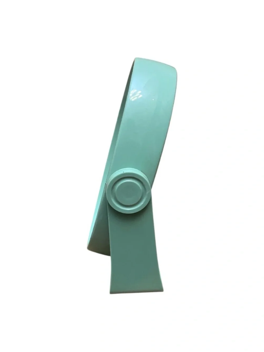 Vintage MCM Molded Mint Green Double Sided Mirror Hard Plastic Vanity 60s